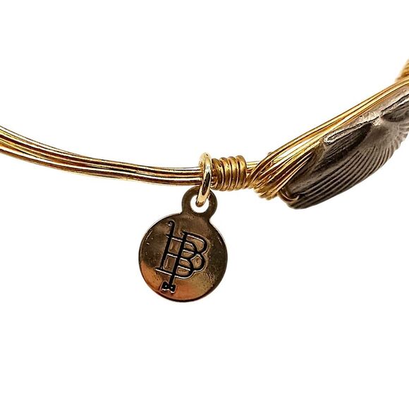 Bourbon And Bowties Bracelet Large Seashell Shells Wire Wrapped Gold Tone Beachy - Picture 6 of 16